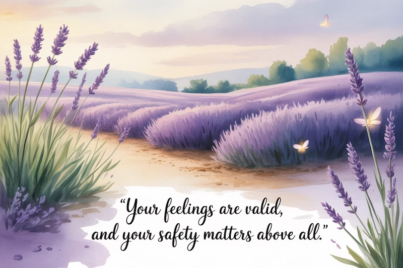 Your feelings are valid and your safety matters above all